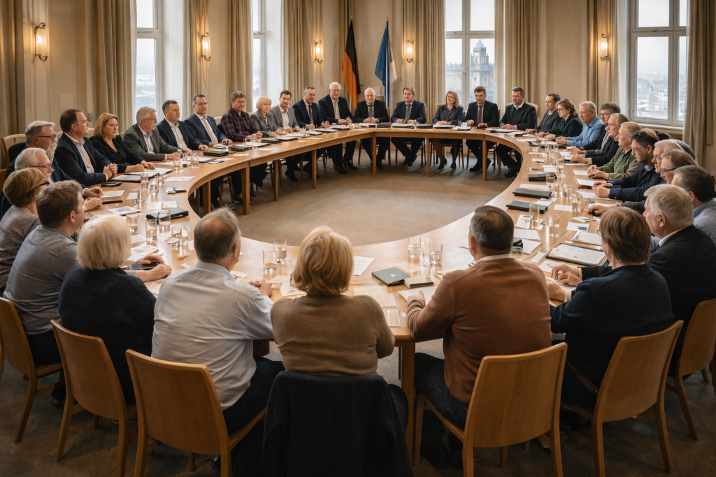 Stadtrat Aschaffenburg, Symbolbild der großen Runde während einer Sitzung